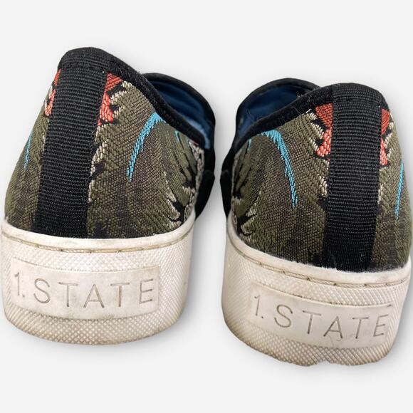 1. State Waylon Peacock Brocade Tapestry Slip On Sneaker Platform Anthropologie - Picture 3 of 10